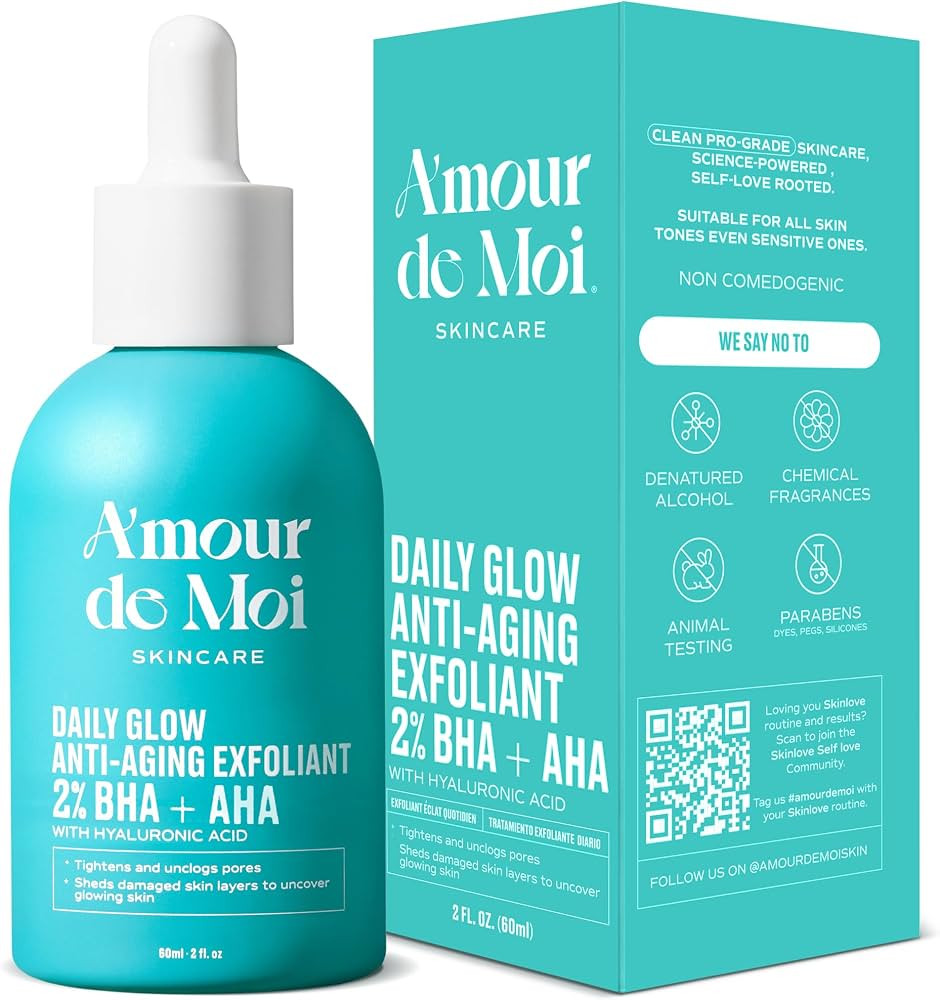 2% BHA AHA Liquid Salicylic Acid Exfoliant - Gentle Peel, Pore Minimizer, Face Exfoliator for bla... | Amazon (US)