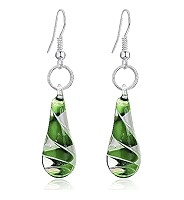 Amazon.com: KVANU Handcrafted Italian Murano Style Glass Tornado Twirl Fashion Dangle Earrings Ir... | Amazon (US)