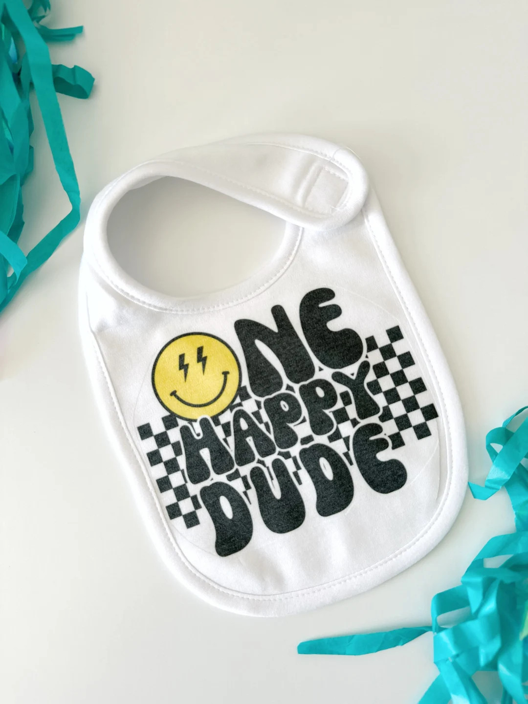 One Happy Dude First Birthday Bib - One Happy Dude Themed Birthday - Cake Smash Prop | Etsy (US)