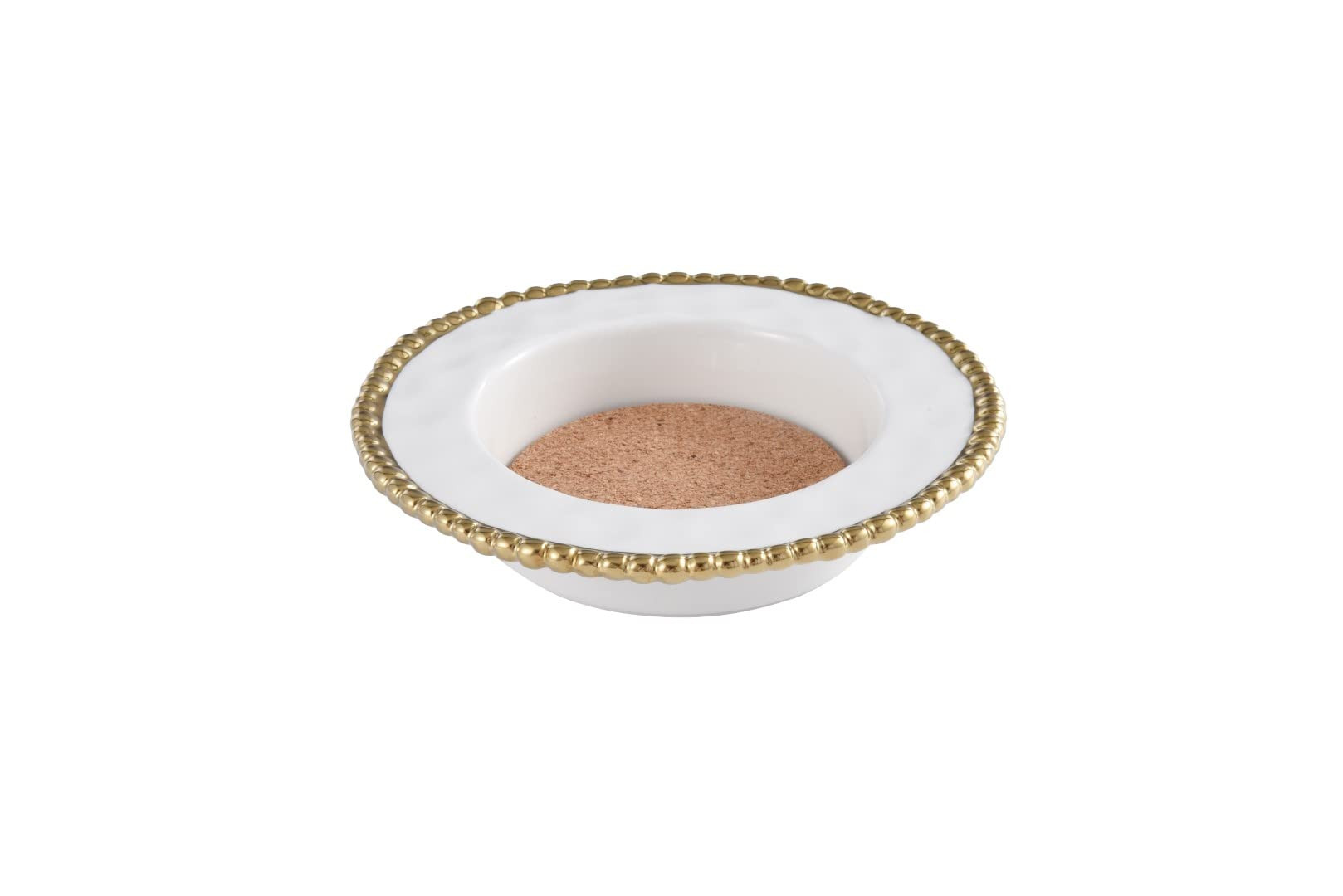 Pampa Bay Golden Salerno Titanium-Plated Porcelain Wine Bottle Coaster, 6.5 x 1.5in | Amazon (US)