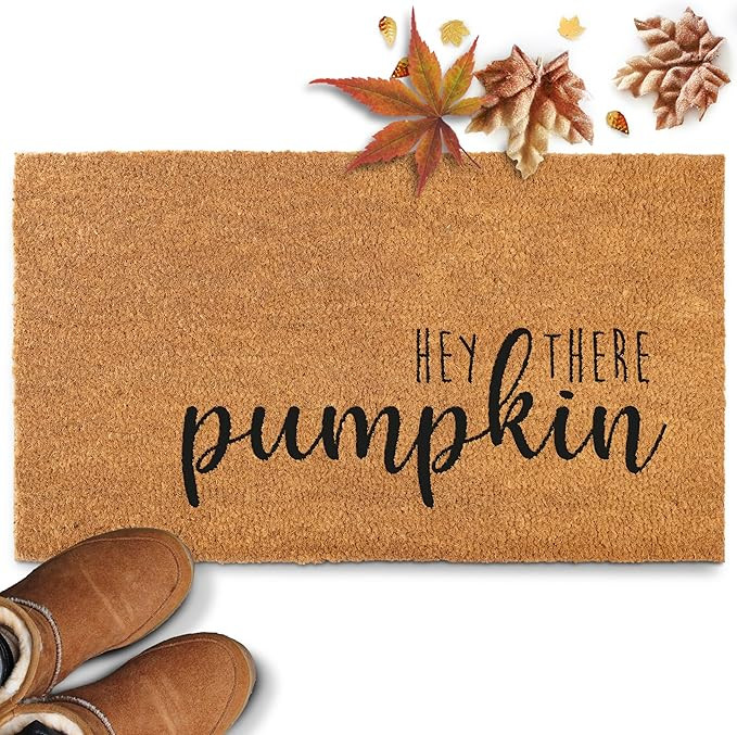 Hey There Pumpkin Door Mat 30x17 Inch, Hello Pumpkin Doormat for Covered Outdoor Area, Fall Rug, ... | Amazon (US)
