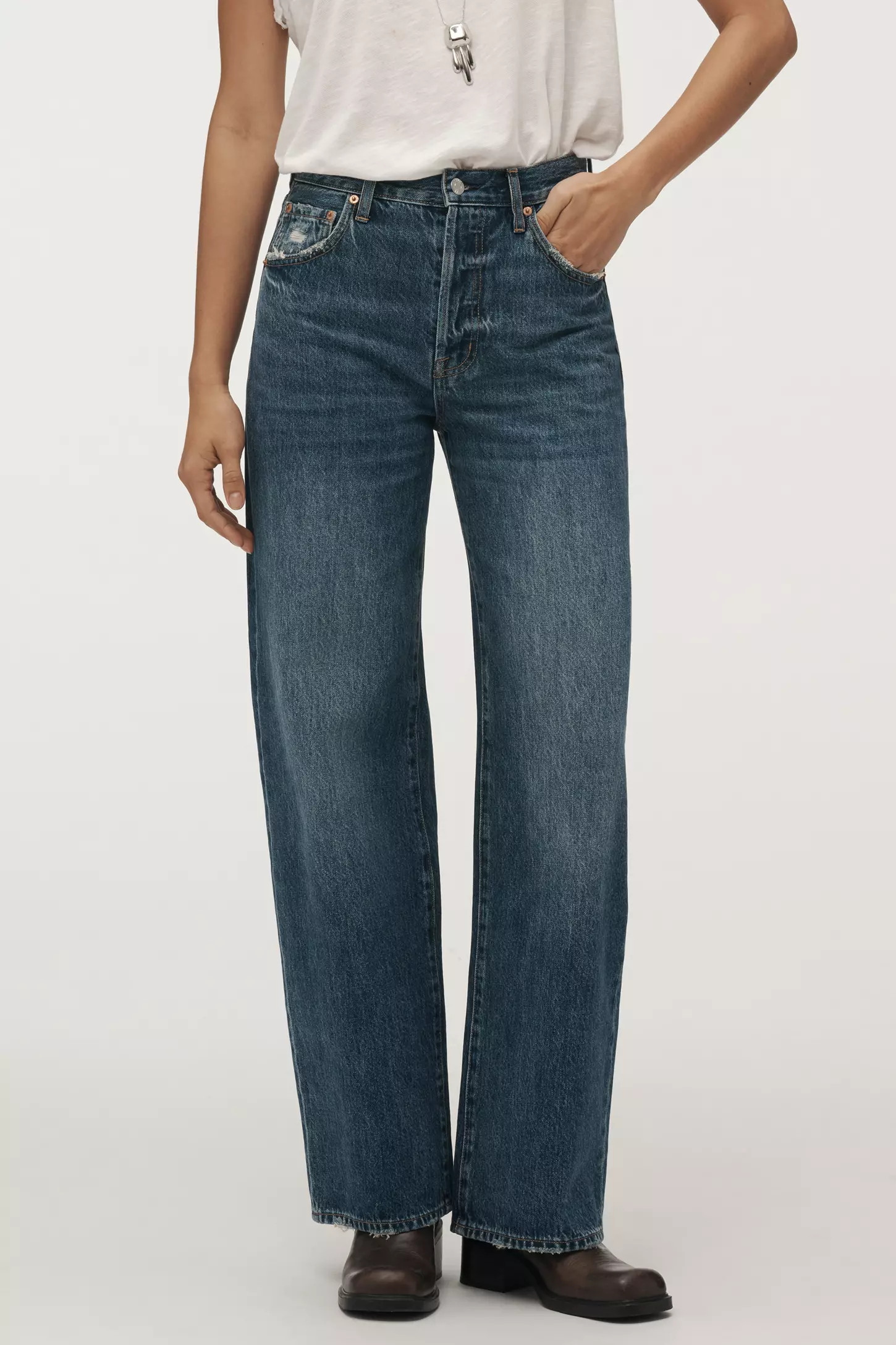 Pistola Tate High-Rise Wide-Leg Jeans | Anthropologie (US)