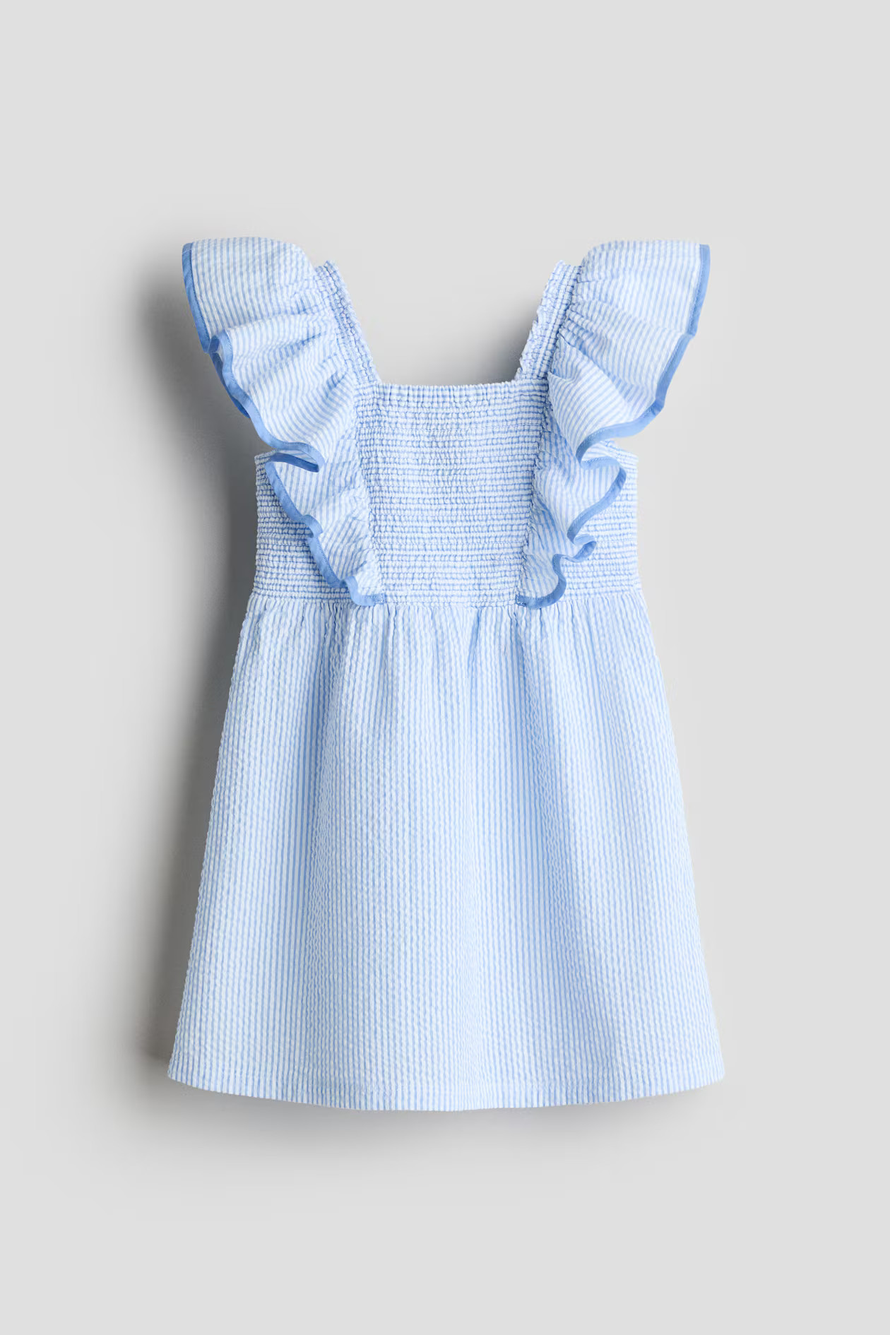 Smocked flounce-trimmed dress | H&M (US + CA)