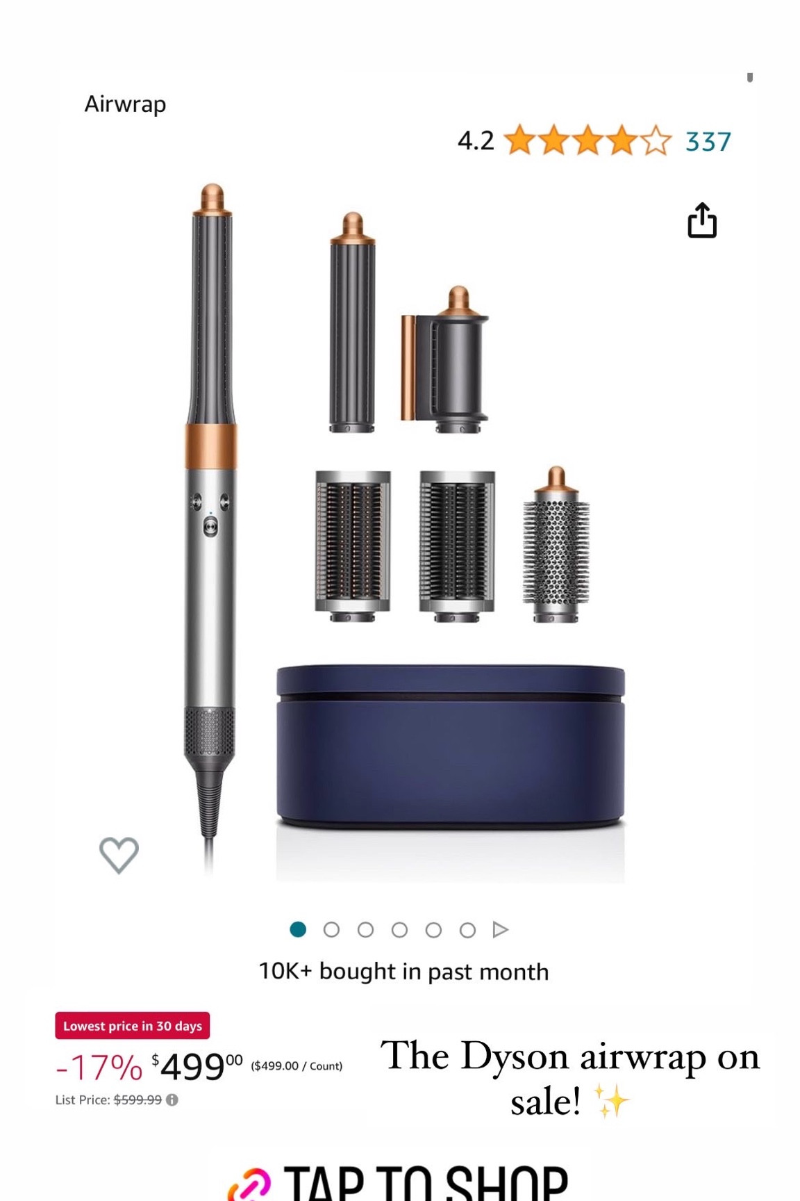 Dyson airwrap on sale for Black Friday! 

#LTKbeauty #LTKCyberWeek #LTKGiftGuide