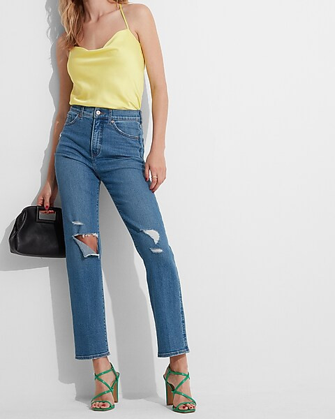 Conscious Edit Satin Racerback Cowl Neck Cami | Express