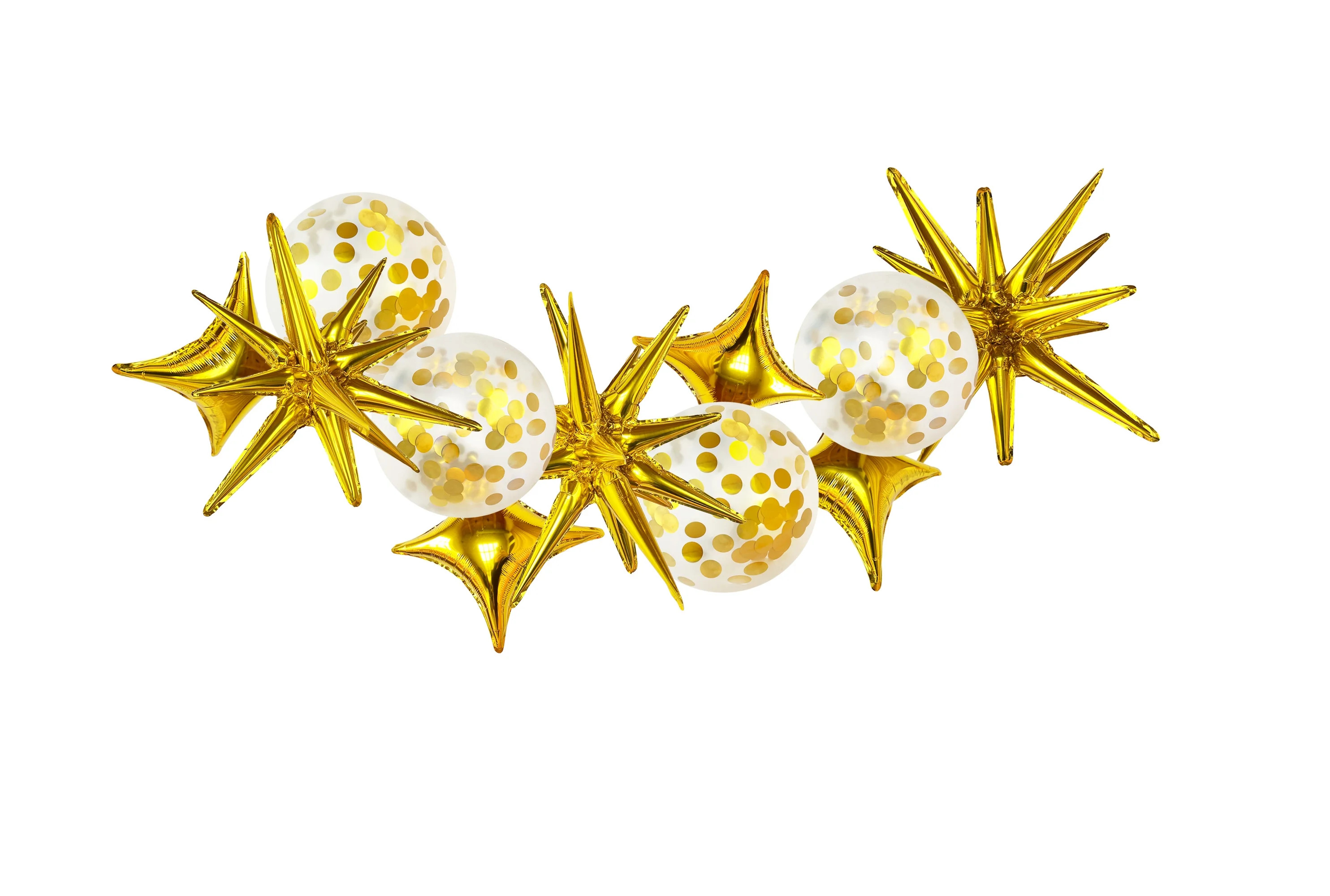 Packed Party "Good AS Gold" Gold Mylar and Confetti Balloon Mixed Balloon Pack | Walmart (US)