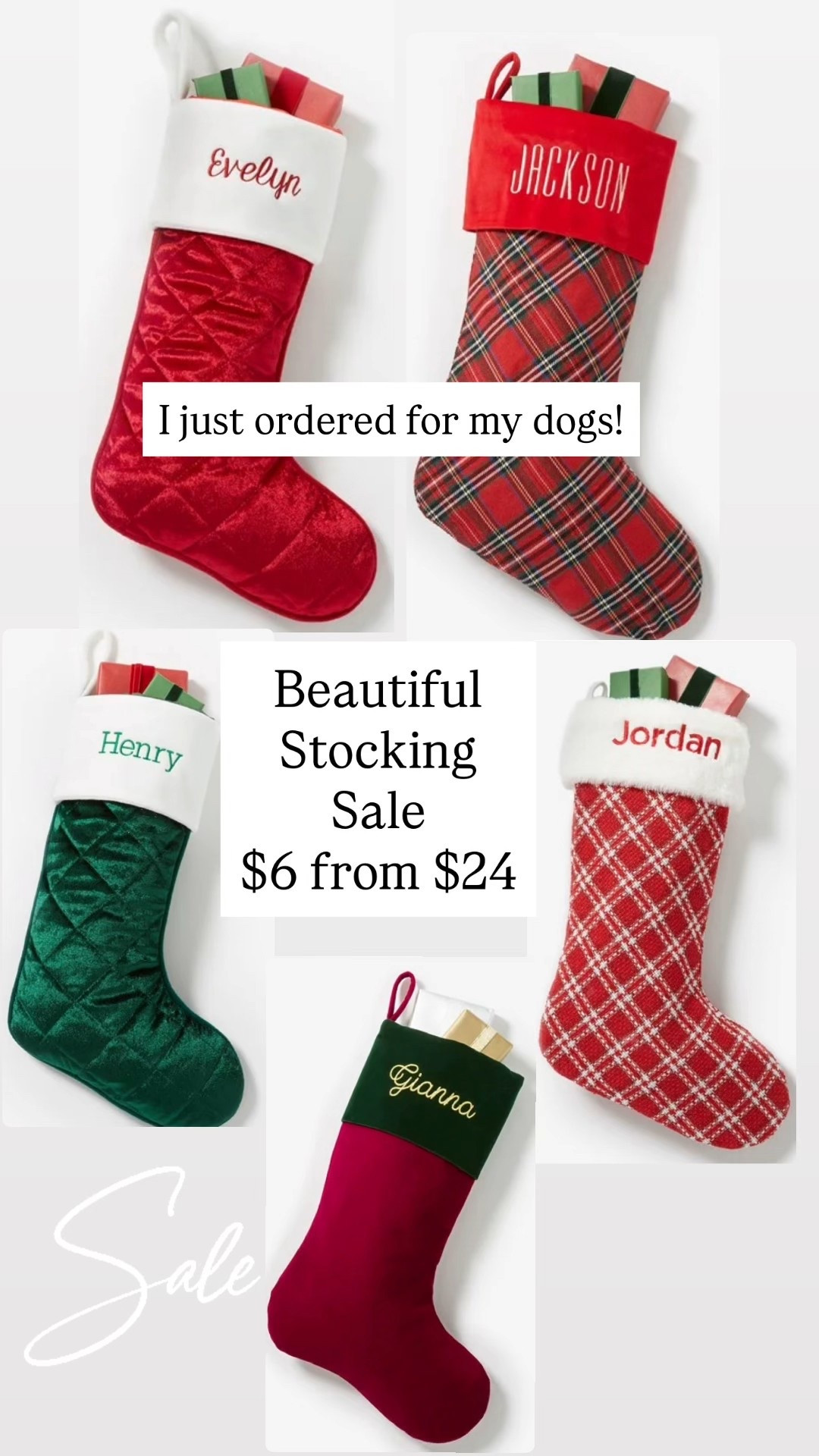 Stocking sale for the holidays! These are only six dollars from $24! I can’t believe this sale! I just ordered for my puppies! 

#LTKSaleAlert #LTKGiftGuide #LTKHoliday