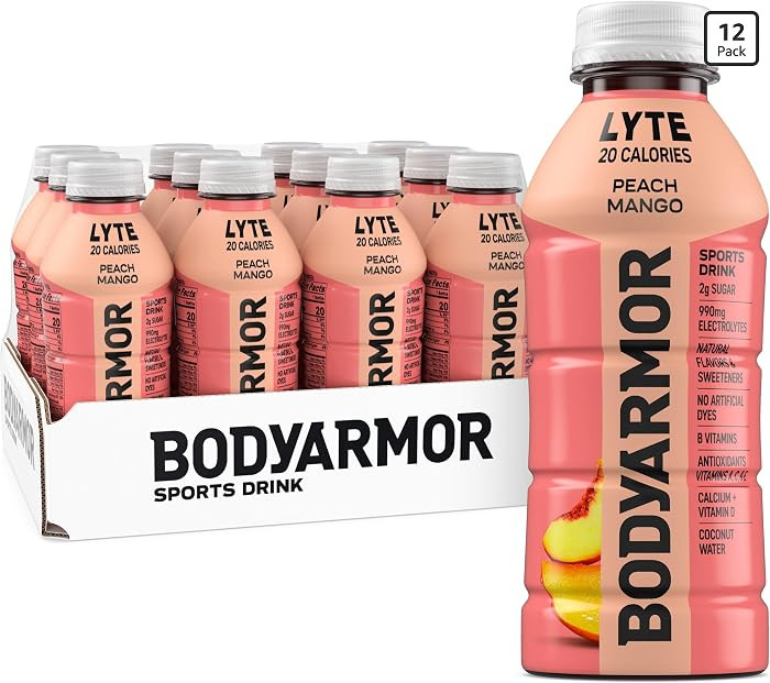 BODYARMOR LYTE Sports Drink, Peach Mango Electrolyte Drink, 16 Oz (12 Pk) | Amazon (US)