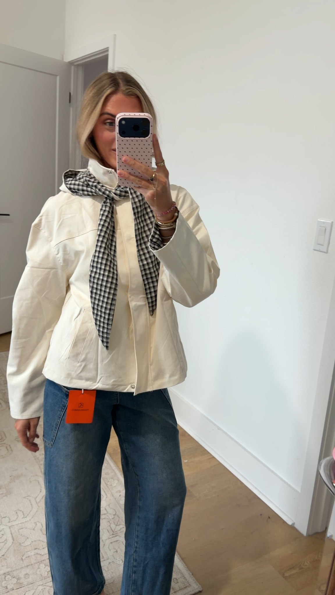 Amazon size small Tankaneo Womens Cropped Trench Coats Fall Jacket with Plaid Detachable Hood
Casual,Mujer,chaquetas,Short Blazer