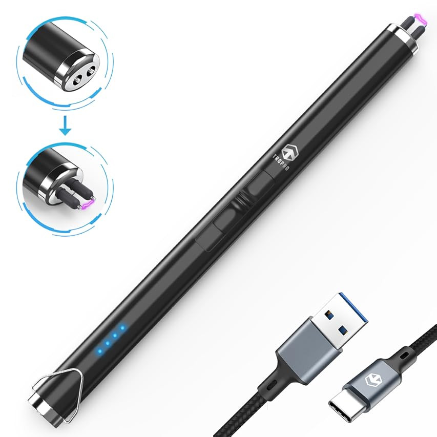Candle Lighter Electric Arc Lighter Rechargeable USB Lighter Flameless Grill Lighter Long for Can... | Amazon (US)