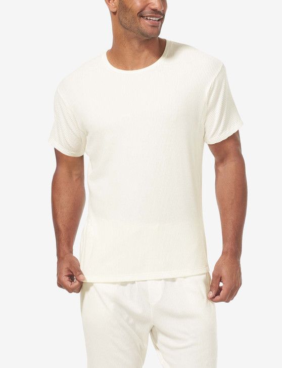 Zen Ribbed Crew Neck Tee | Tommy John