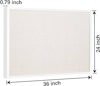 OWLKELA 24'' x 36'' Linen Bulletin Board, White Framed Corkboard, White Oak Frame Linen Cork Boar... | Amazon (US)