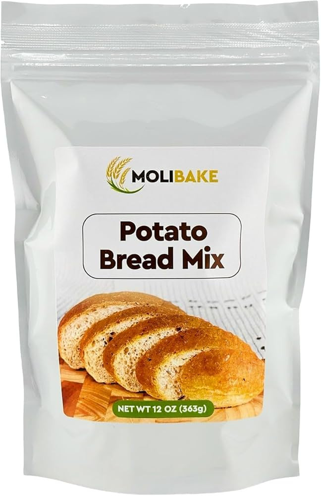 Molibake Potato Bread Mix - All-Natural Baking Mix for Bread Machine and Oven - 12 oz - Mix for B... | Amazon (US)
