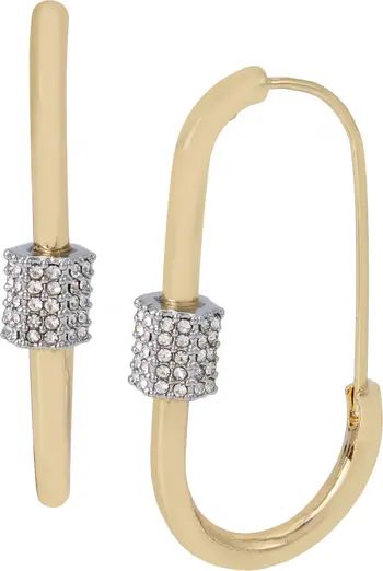 AllSaints Pavé Carabiner Hoop Earrings | Nordstrom | Nordstrom