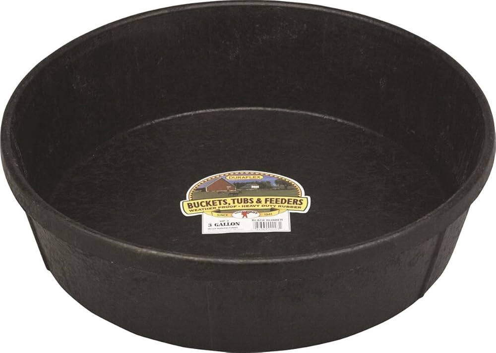 Little Giant Farm & Ag HP-3 3 Gallon Rubber Feed Pans | Amazon (US)