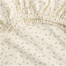 Bramble Floral 100% Organic Cotton Baby Crib Fitted Sheet By Sharland England | Crate & Kids | Crate & Barrel