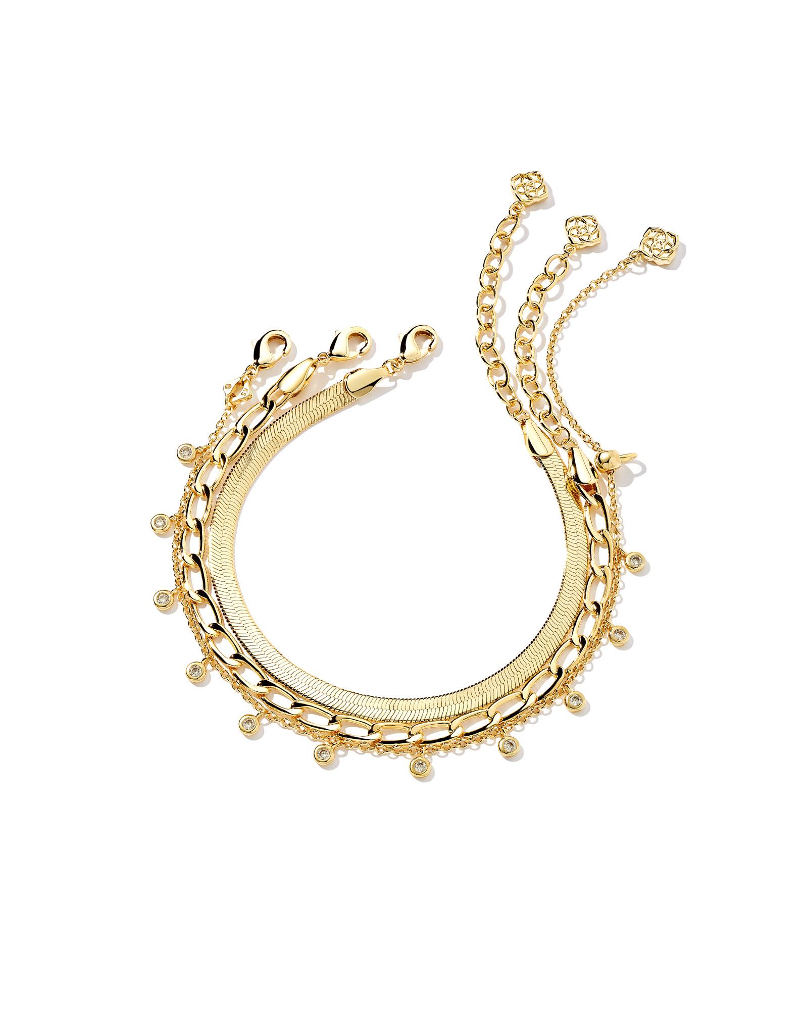 Kassie Set of 3 Chain Bracelet in Gold | Kendra Scott