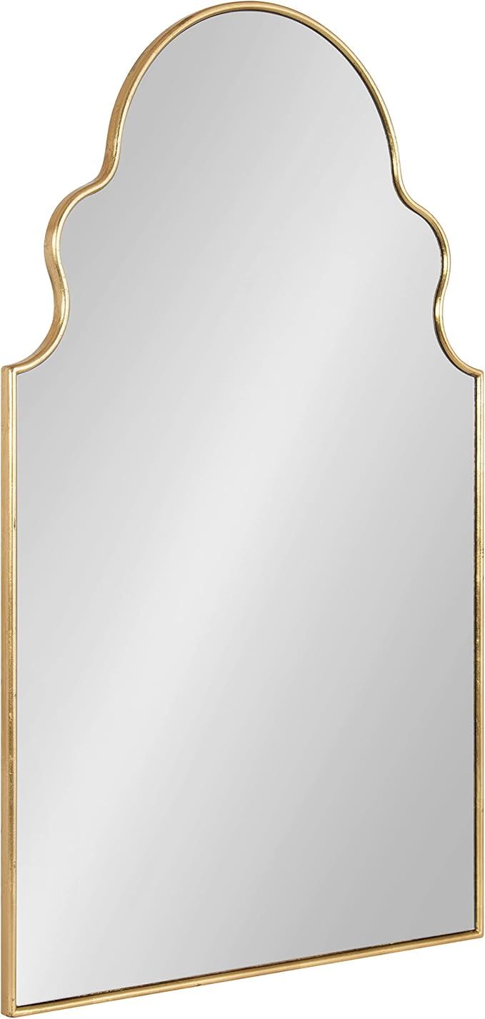 Kate and Laurel Vania Moroccan Wall, 20 x 34, Gold, Modern Arched Scalloped Boho Mirror with Larg... | Amazon (US)