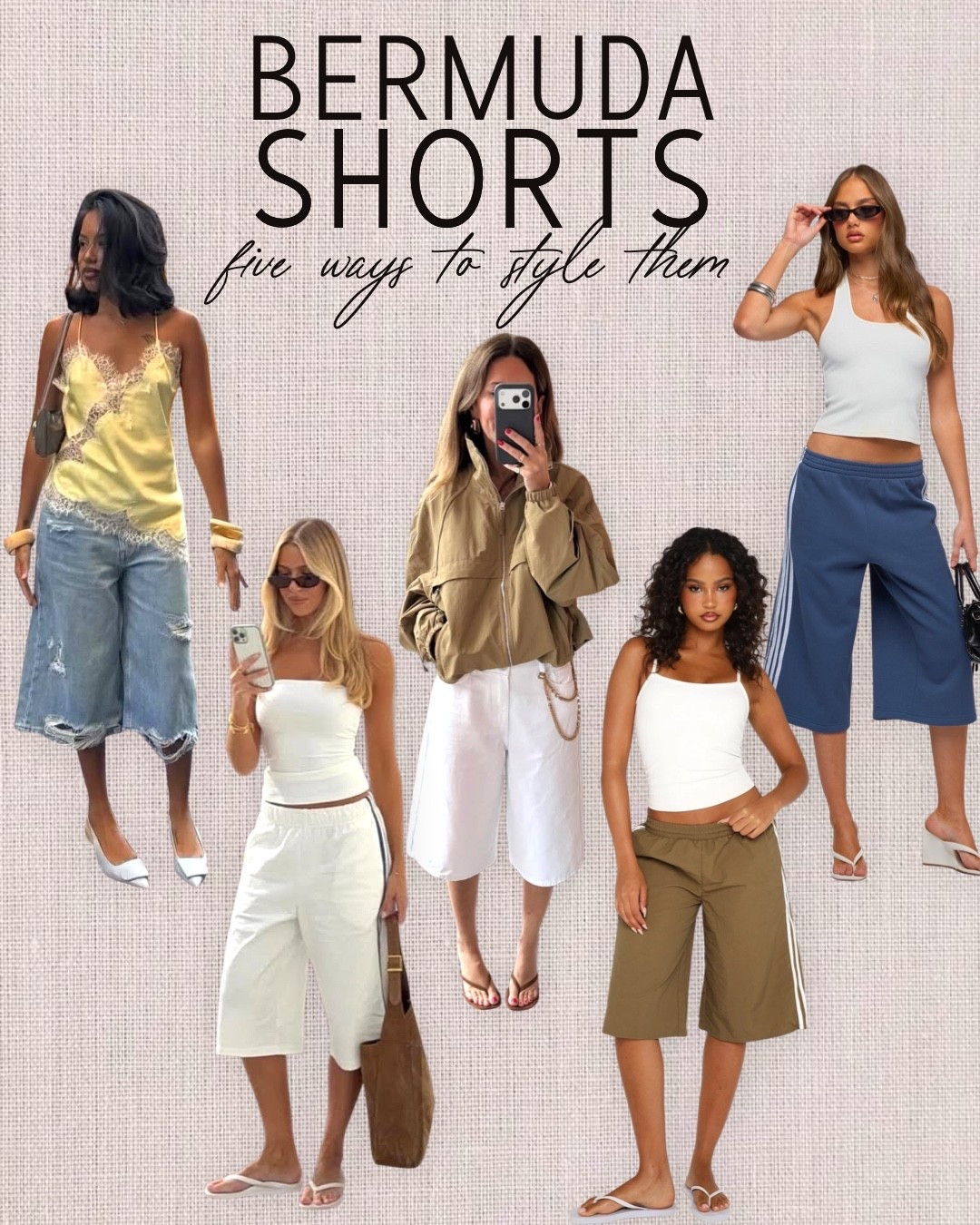 Bermuda shorts are officially one of my favorite trends this summer. They’re comfortable, flattering, and so easy to dress up or down depending on your style.

I rounded up 5 easy Bermuda shorts outfit ideas featuring everything from sporty athleisure looks to elevated neutrals, denim, and casual everyday outfits. Whether you’re running errands, heading on vacation, grabbing coffee, or just want an outfit that feels effortless, there’s a look here for you.

Shop all of these Bermuda shorts, tanks, shoes, bags, and accessories below and save this post for your next outfit refresh.

#BermudaShorts #BermudaShortsOutfit #SummerStyle #SummerOutfits #CasualStyle #StreetStyle #NeutralStyle #FashionOver40 #MillennialStyle #LTKStyle #EverydayStyle #OutfitInspiration #WardrobeEssentials #SummerFashion #StyleInspo

#LTKootd #LTKSeasonal #LTKmomlife