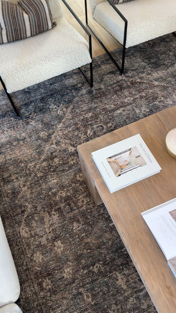 Our living room rug is the Loloi Morgan Spice/Lagoon from Wayfair, and it adds the…