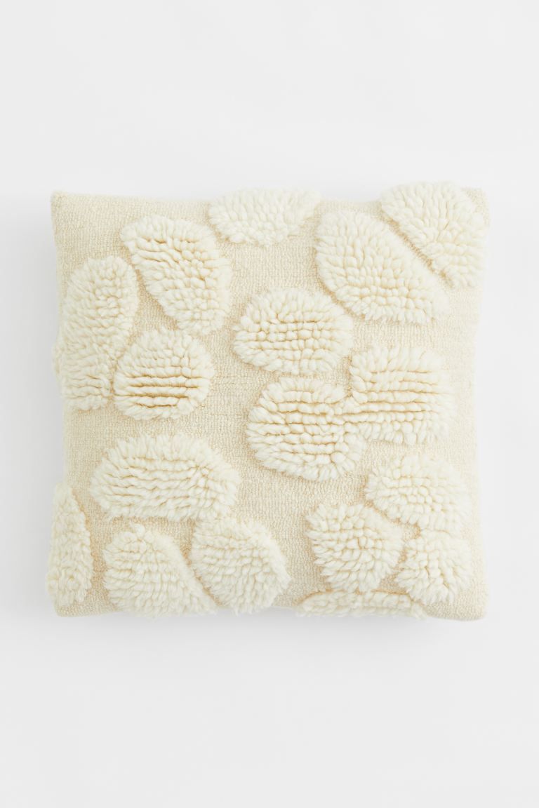 Tufted Wool-blend Cushion Cover - Cream - Home All | H&M US | H&M (US + CA)