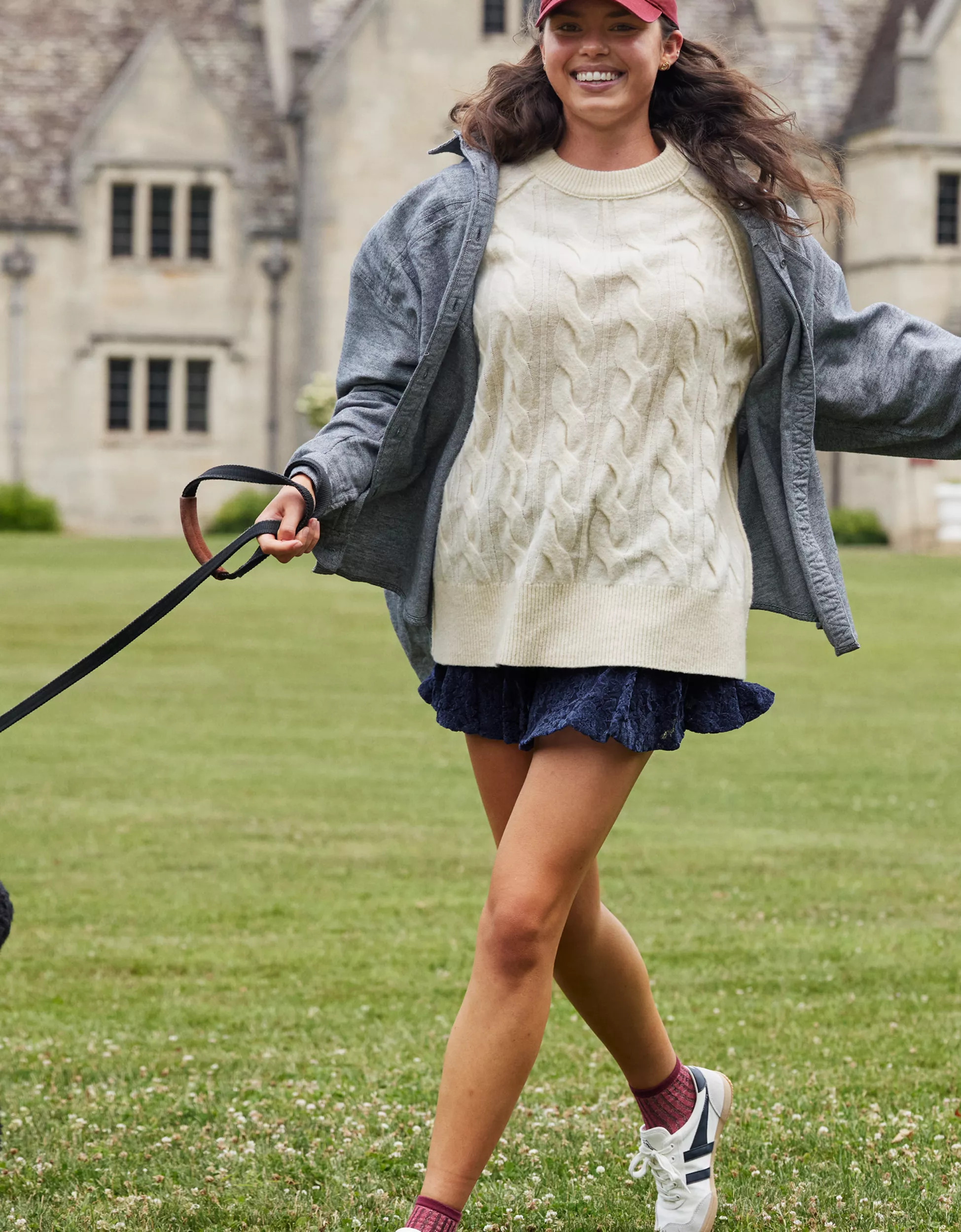 Aerie unREAL Cable Crew Sweater | Aerie