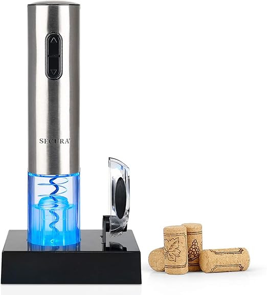 Secura Electric Wine Opener, Automatic Electric Wine Bottle Corkscrew Opener with Foil Cutter, Re... | Amazon (US)