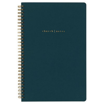 College Ruled 1 Subject Spiral Notebook Navy - Church Notes: Sermon & Church Journal, Foil Accent, Hard Cover, 75 Pages | Target