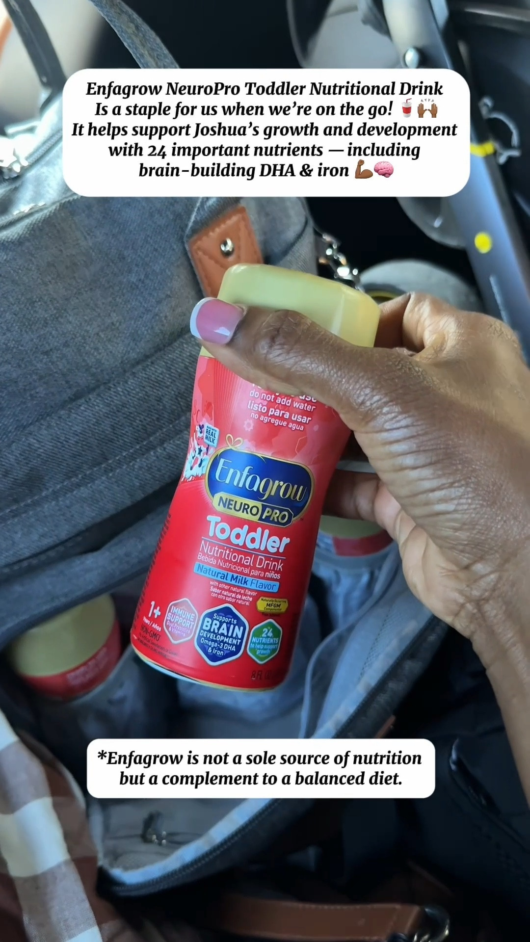 #ad Enfagrow NeuroPro toddler nutritional drinks are a staple in our home, especially when we’re on the go! It’s great for pick eaters and has 24 nutrients like iron, vitamin D, brain building DHA & zinc to help support your toddler’s growing brain and body. 🧠🥤

You can shop Enfagrow @target 🎯 Give it a try today! 💃🏾#Enfagrow #TargetPartner #Target #newmom #toddlerlife #momlife #enfagrow @Enfamil

*Enfagrow is not a sole source of nutrition but a complement to a balanced diet.

#LTKKids #LTKBaby