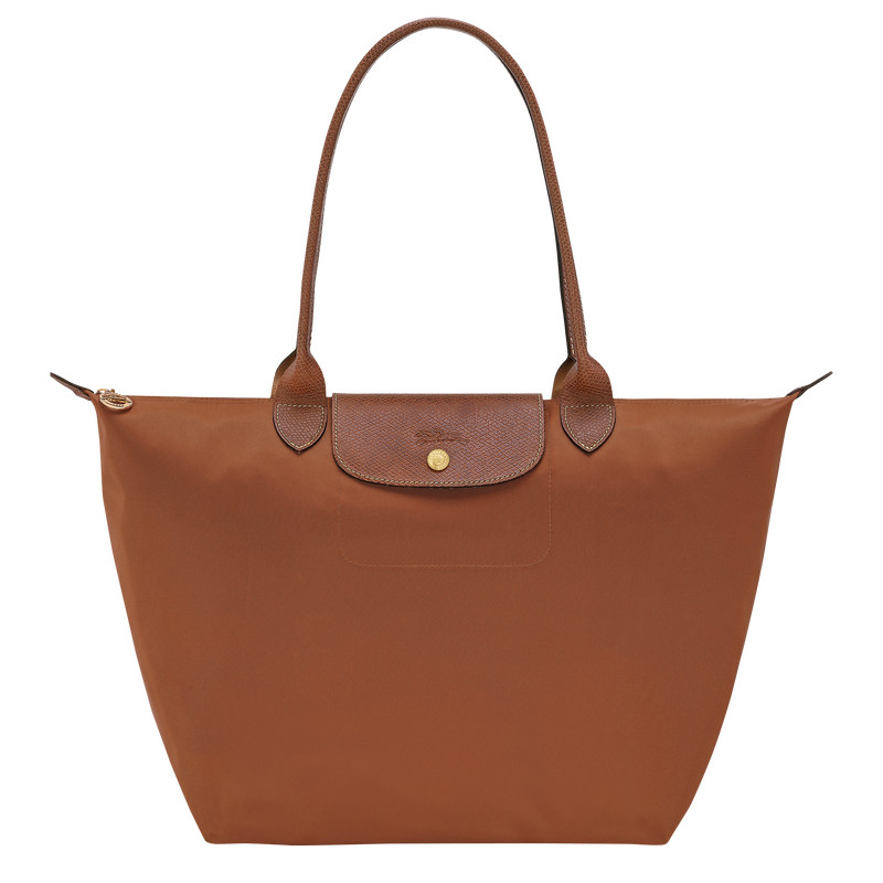 Le Pliage Original L Tote bag Cognac - Recycled canvas | Longchamp US | Longchamp