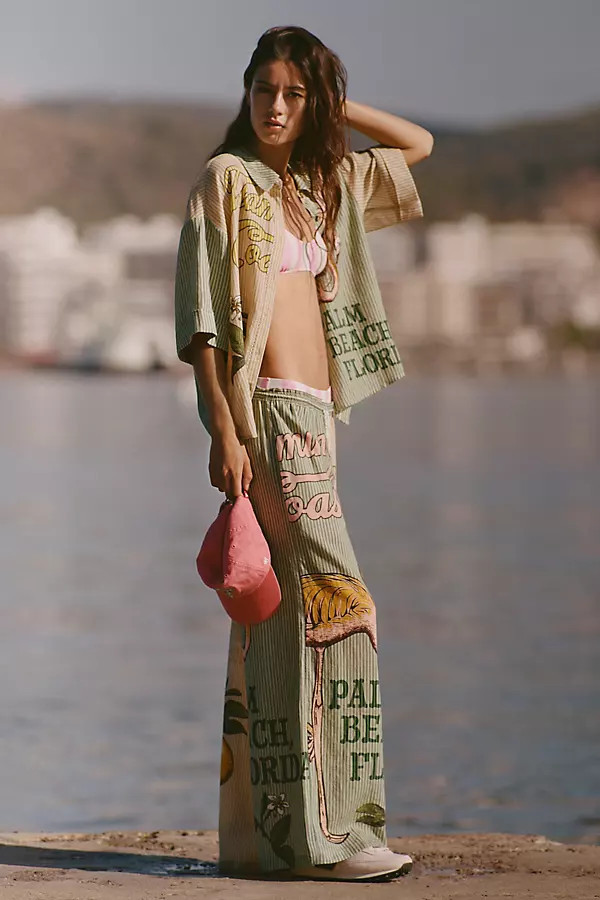 Short-Sleeve Linen Blend Buttondown Shirt | Anthropologie (US)