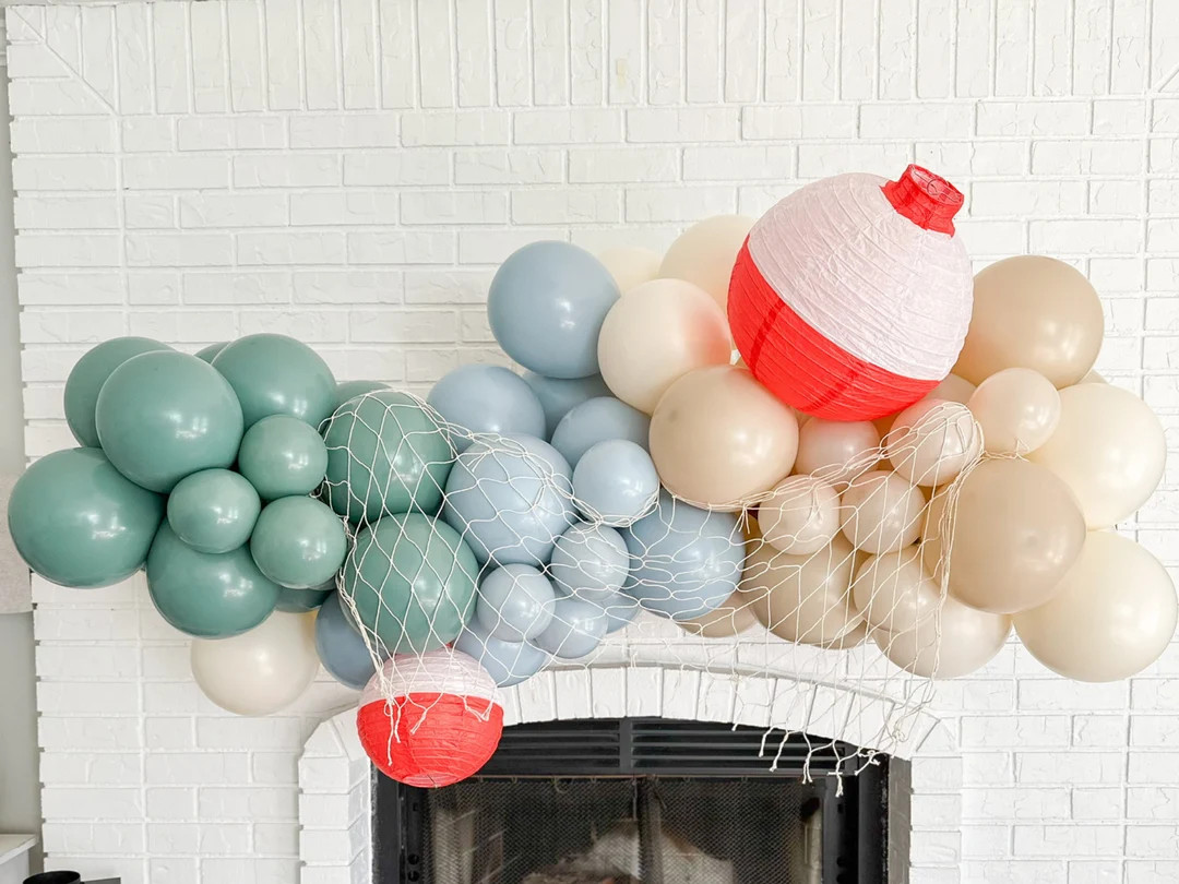 Ofishally One Balloons, Fish Balloon Garland, the Big One Fishing Balloon Arch, Nautical Party De... | Etsy (Global)