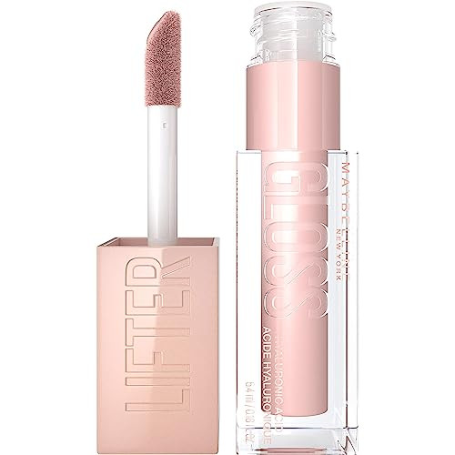Maybelline New York Lifter Gloss, Hydrating Lip Gloss with Hyaluronic Acid, High Shine for Fuller Looking Lips, XL Wand for One-Swipe Application, Ice, Light Pink, 5.4 ml | Amazon (CA)