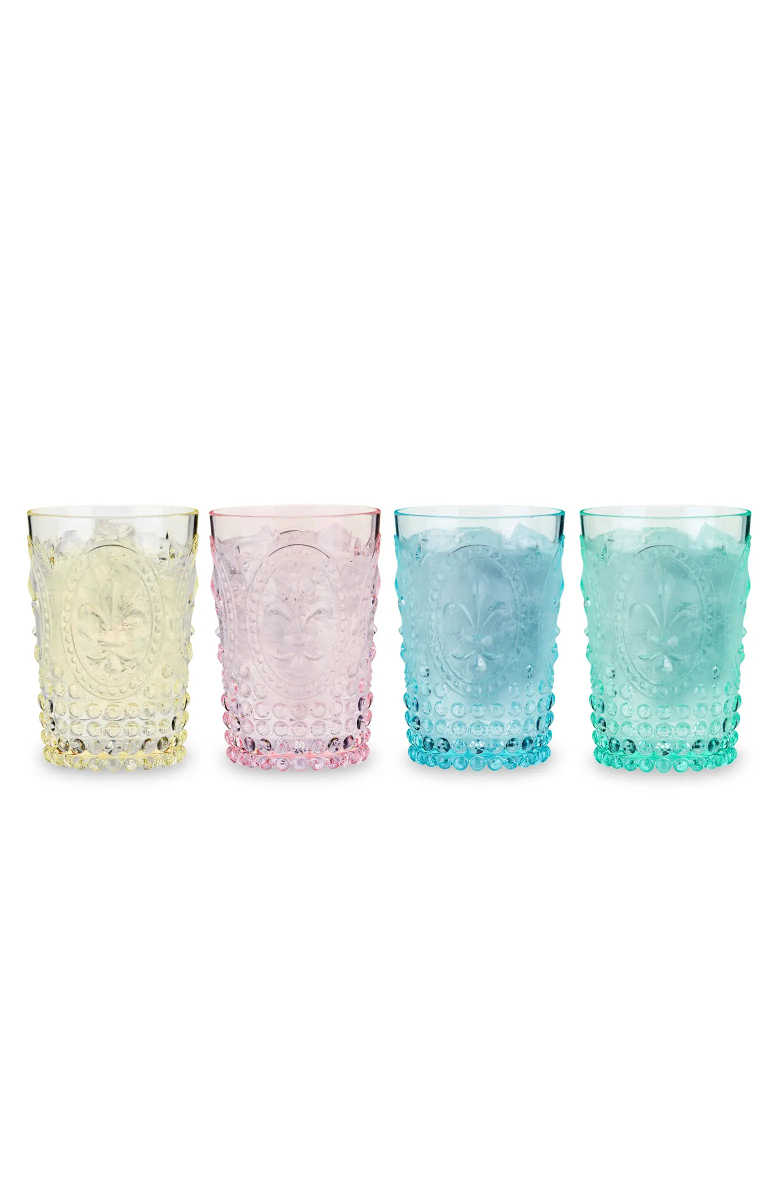 TWINE Shatterproof Acrylic Embossed Tumblers in Assorted Colors Set of 4 | Nordstrom | Nordstrom