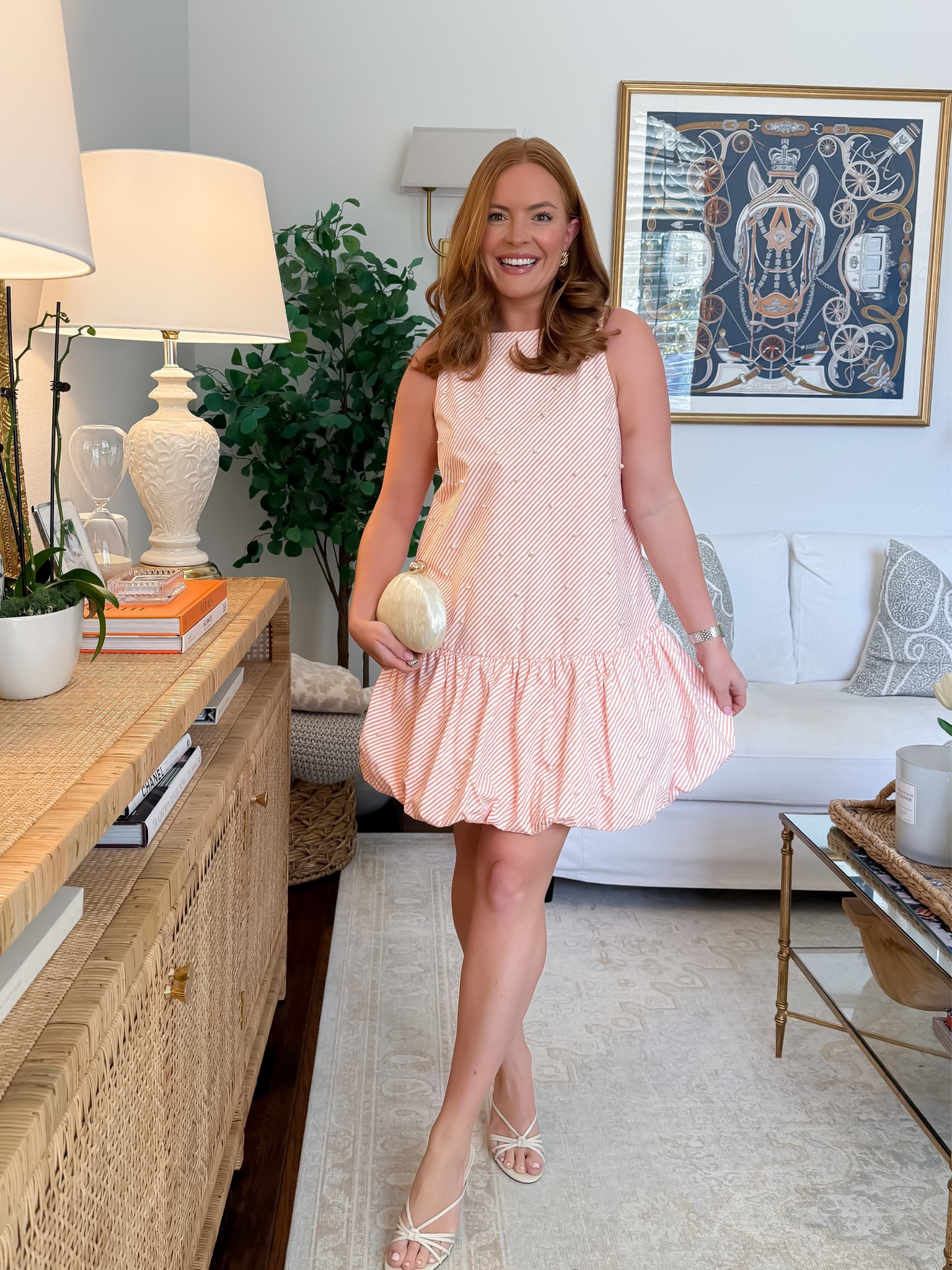 Sizing: medium

If you love a dress that gets compliments, this is it. The pearl embellishments and bubble hem make it feel so fun and elevated without needing much else. Perfect for bridal events, date nights, birthdays, or summer parties when you want to make a statement with minimal effort.

#summerstyle #bubbledress #partydress #summerfashion #dressseason