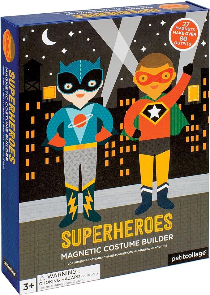 Petit Collage Magnetic Dress Up Superheroes – Magnetic Game Board with Mix and Match Magnetic P... | Amazon (US)