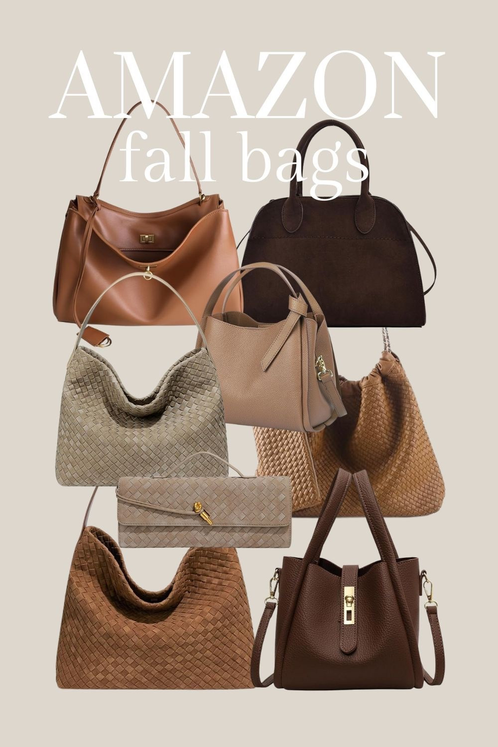 Fall bags from Amazon. 

#LTKFindsUnder100 #LTKStyleTip #LTKSeasonal