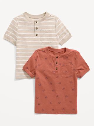 Unisex Short-Sleeve Pocket Henley T-Shirt 2-Pack for Toddler | Old Navy (US)