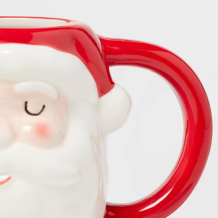 16oz Earthenware Figural Christmas Santa Mug - Wondershop™ | Target