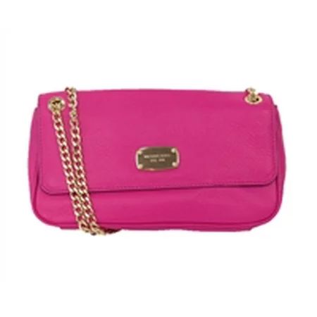 Michael Kors Jet Set Chain Leather Small Shoulder Flap Bag, Raspberry | Walmart (US)