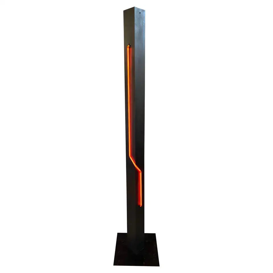 Neon Sculpture & Torchiere Lamp by Rudi Stern for Let There Be Neon, circa 1976 | 1stDibs