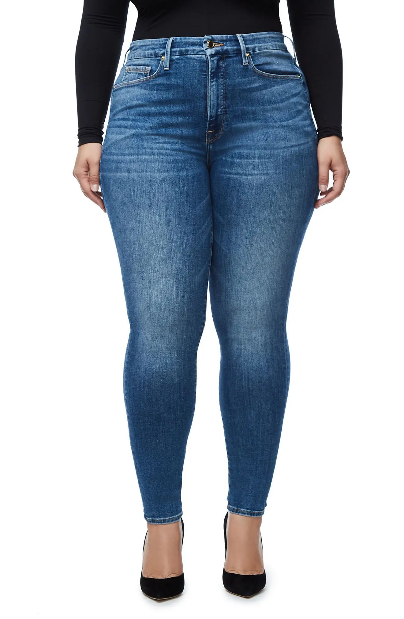 Good American Good Legs High Waist Skinny Jeans (Blue 107) (Regular & Plus Size) | Nordstrom