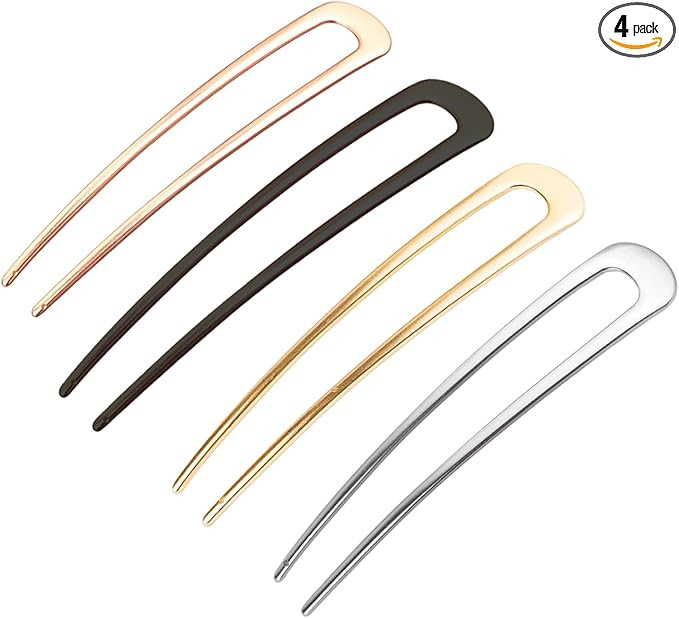 4 Pcs French Pin, French Twist Hair Pin, Pearl Hair Pins Minimalist Hair Hair Stick Elegant Pins ... | Amazon (UK)