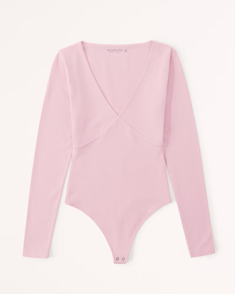 Long-Sleeve Cotton Seamless Fabric Balletic Bodysuit | Abercrombie & Fitch (US)