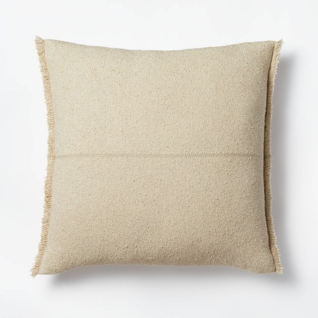 Oversized Woven Striped Square Throw Pillow Neutral - Threshold&#8482; designed with Studio McGee | Target