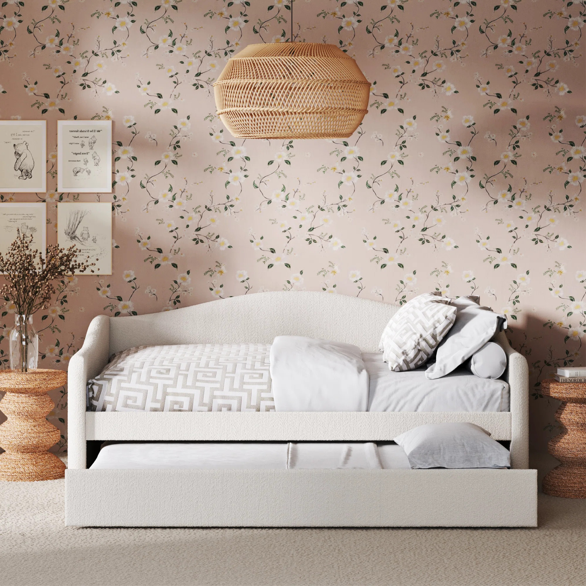 Gynith Twin Solid Wood Daybed with Trundle | Birch Lane