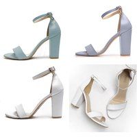 Mari - Leather Block Heels, Wedding Shoes, White Sandals, Wedding Heels, Block Heels Shoes, Somethin | Etsy (US)