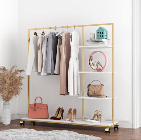 My clothing rack has a $40 off coupon. This thing is beautiful in person and looks high end!  Marked down to around $166! 

#LTKhome #LTKsalealert