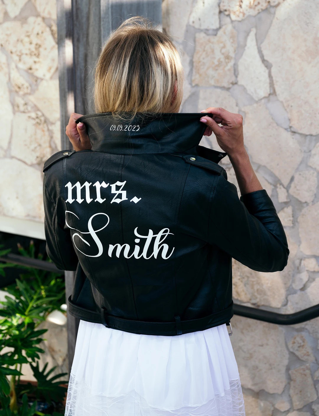 Mrs Custom Faux Leather Jacket, Bride Leather Jacket, Wedding Jacket, Mrs and Mr Jacket, Annivers... | Etsy (US)