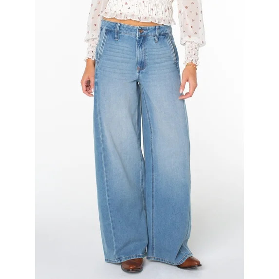 Celebrity Pink Women's and Women's Plus Wide Leg Jeans, Sizes 1-24 | Walmart (US)
